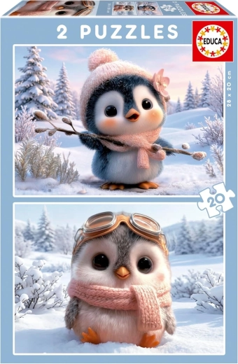 Puzzle EDUCA pingouins adorables 2×20 pièces