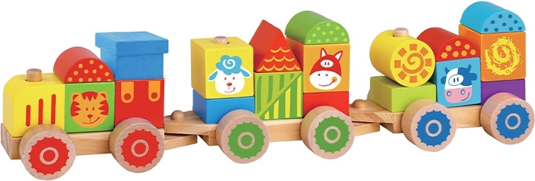 Babu wooden stacking train