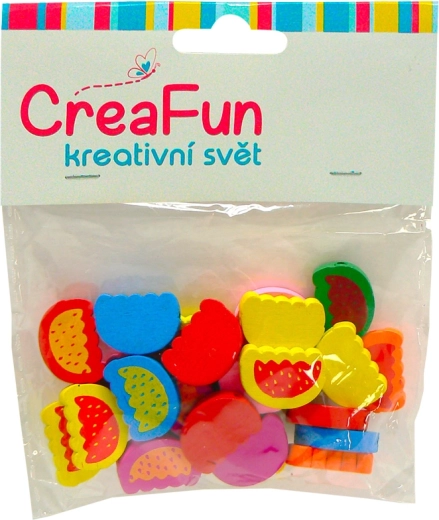 Houten kralen watermeloen, 25 stuks, 2 × 1,2 cm