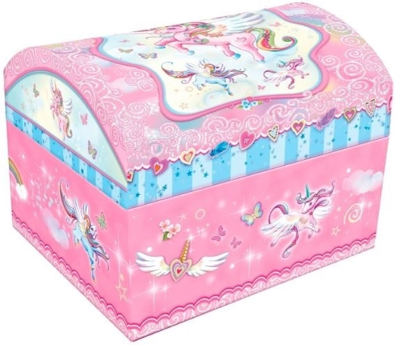 Boîte à musique avec motif de licorne