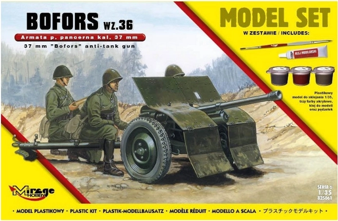 Antitankkanon BOFORS wz. 36 37 mm – bouwpakket 1/35 startset