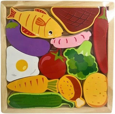 Puzzle en bois – aliments