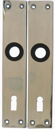 Plaque de porte 72/clé K 416 aluminium (1 paire)