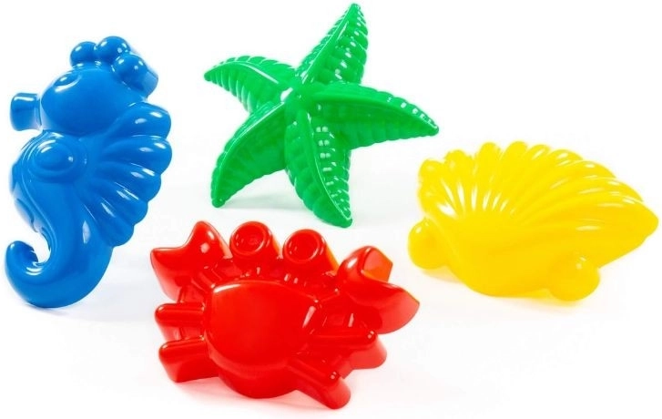 Sand Molds Sea Creatures, set of 4 pcs