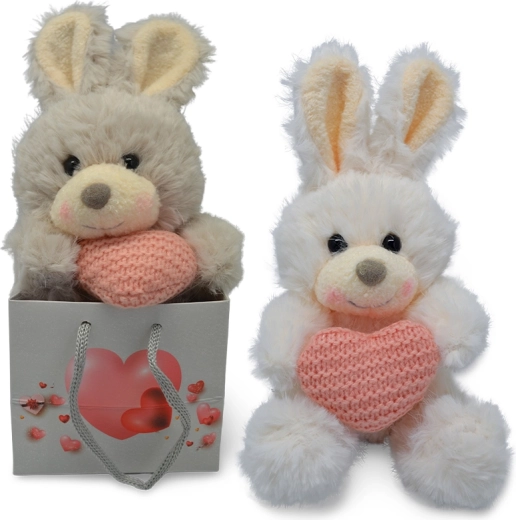Plush Bunny with Little Heart PLYŠÁKOV – 2 colors