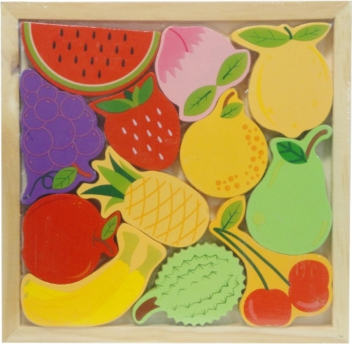 Puzzle 3D en bois – fruits