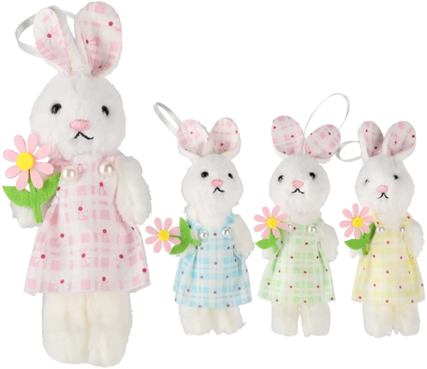 Easter Hanging Decoration Bunny with Flower