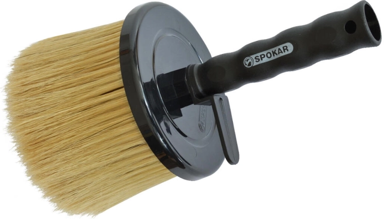 Round painting brush with plastic handle 13 cm