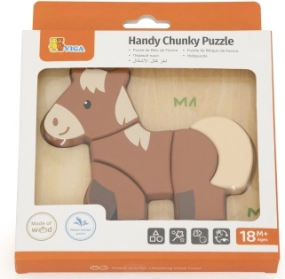 Puzzle en bois pour les tout-petits – petit cheval