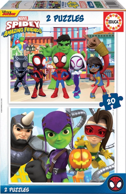Educa Puzzle Spidey et ses amis incroyables 2x20 pièces