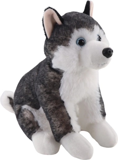 Pluchen zittende husky 20 cm