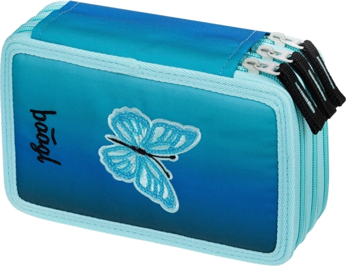 School pencil case three-tier BAAGL Butterfly GRS