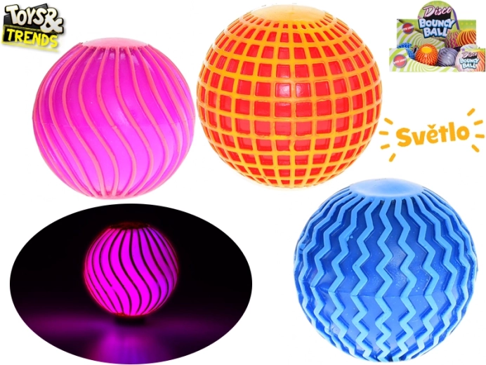 Balle rebondissante lumineuse Toys&Trends disco 6 cm