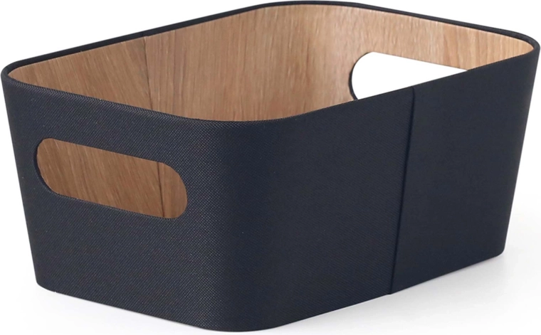 Panier de rangement 26 × 18 × 11 cm noir