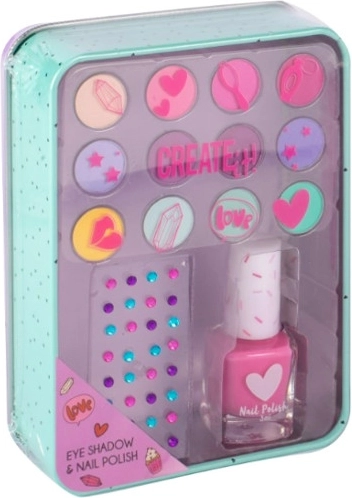 Create It! set de fards à paupières et vernis à ongles en boîte métallique