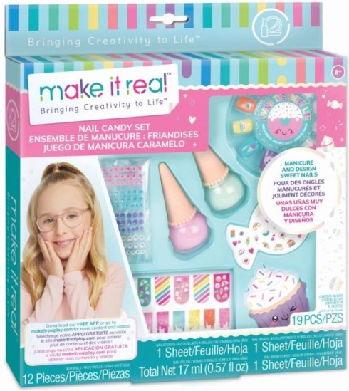 Farbset für Nägel mit Aufklebern Candy