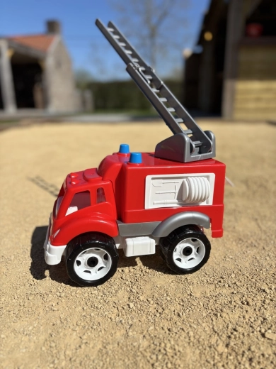Camion de pompiers – véhicule de pompier en plastique avec échelle télescopique