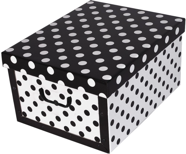 Kartonschachtel MAXI mit schwarzen Punkten