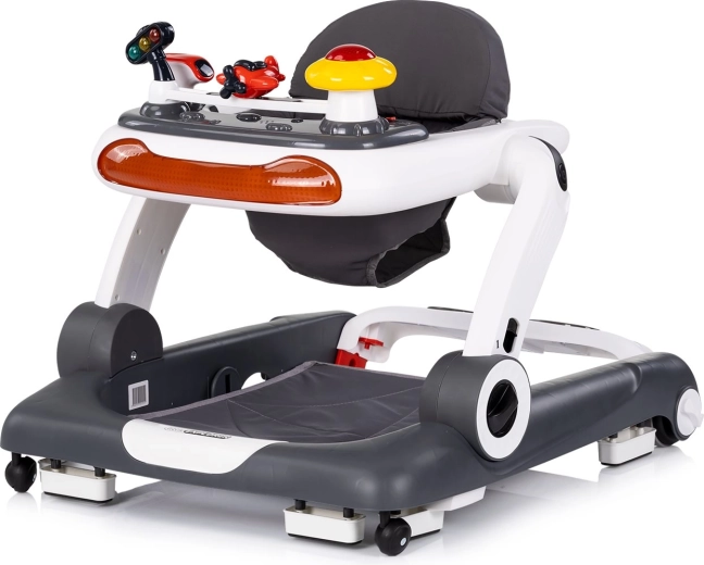 Interactive 4-in-1 Baby Walker CHIPOLINO Little Explorer, Grey