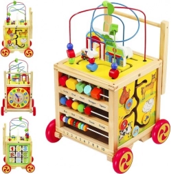 Wooden Walker and Educational Cube for Children