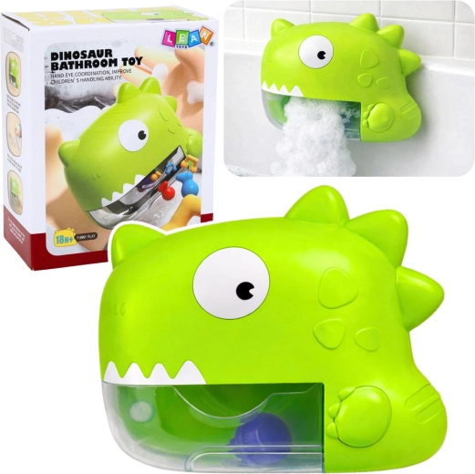 jouet de bain pour enfants dinosaure – générateur de mousse, vert