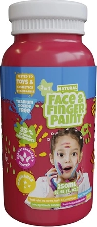 Boti Natural peinture naturelle rouge pour peinture au doigt et sur le visage 250 ml