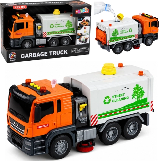 Garbage Truck kids street sweeper water tanker with water spray, lights and sounds