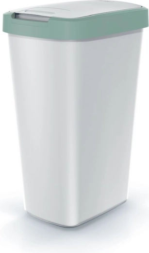 Compacta Q Flap trash bin 45 l light green lid