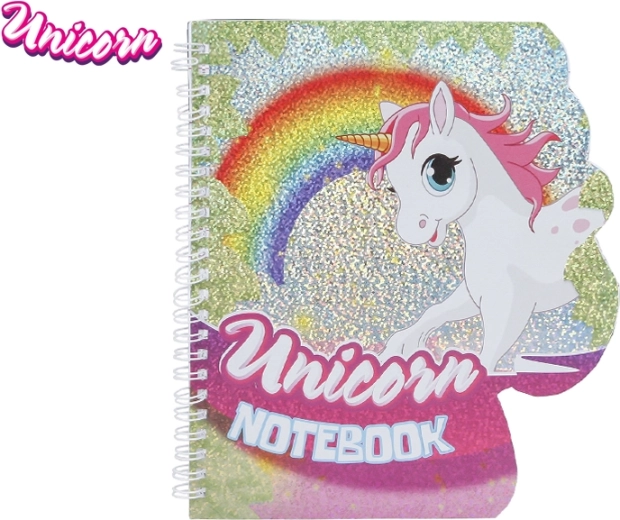 Unicorn-themed notebook 18 × 21 cm