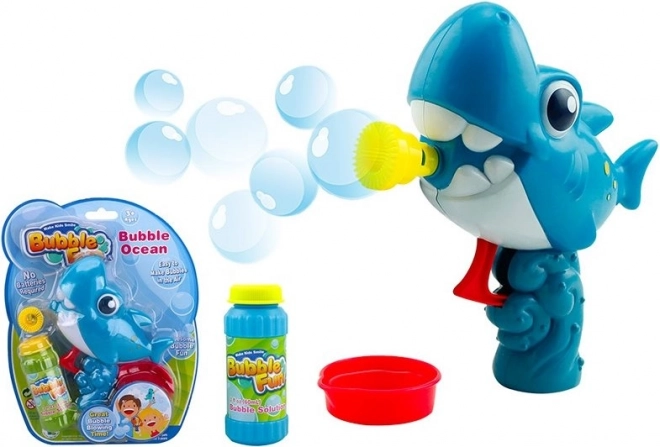 Bubble Blower Shark with 60 ml Refill Bubble Fun