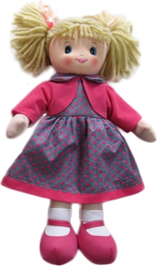 Rag Doll 50 cm in Purple Dress