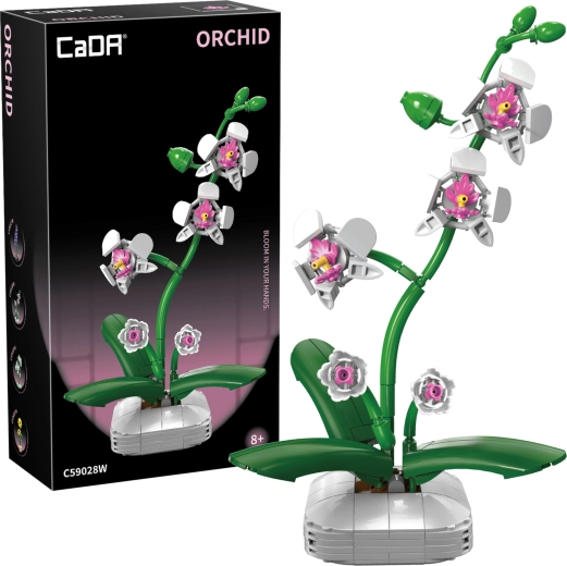 Jeu de construction CaDA orchidée en pot 25 cm, 237 pièces