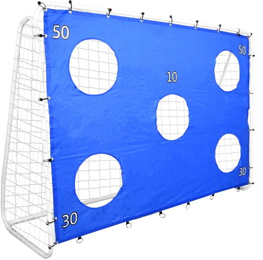 But de football avec filet et bâche cible 240 × 170 × 85 cm