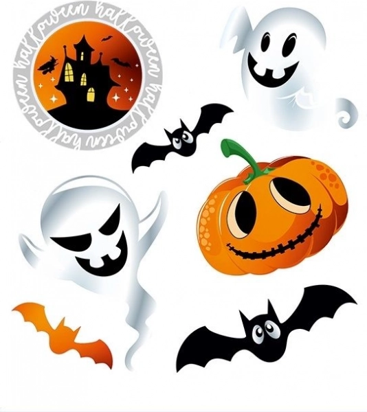 Strijkpatches Geest Halloween – klein vel