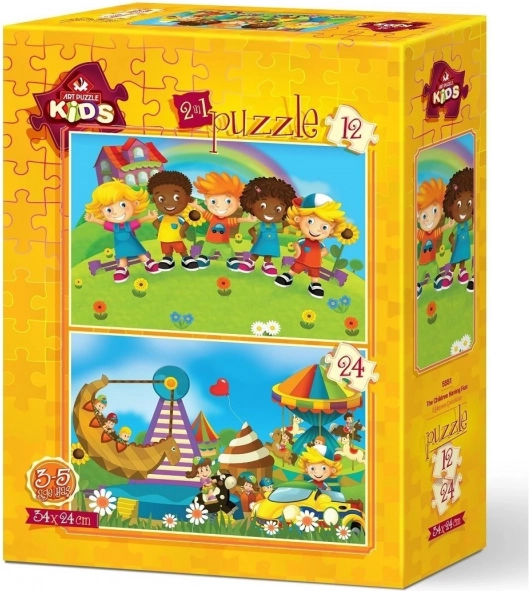 Puzzle Kids Having Fun 12 and 24 pieces