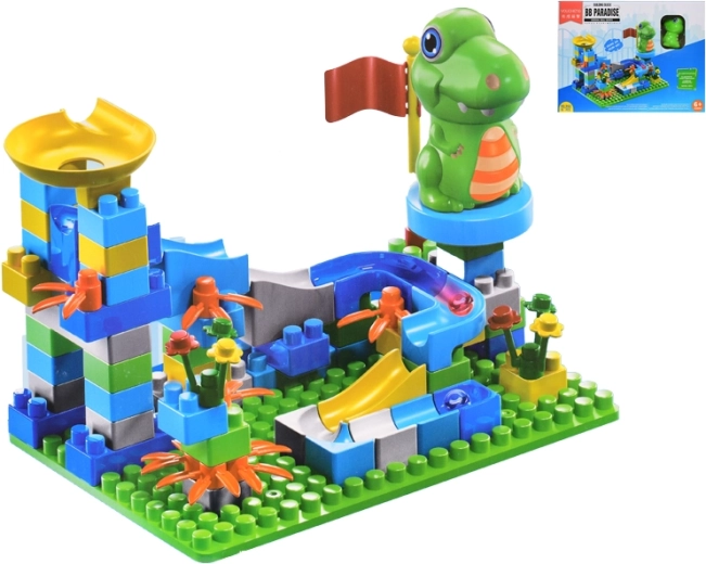 Bouwset met baan en diertje, 91 onderdelen