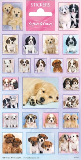 Schattige puppy-stickers – set van 23 stuks