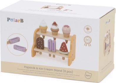VIGA houten ijsjeskraam – set van 6 ijsjes
