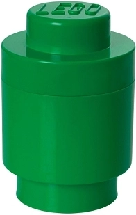 LEGO round storage box dark green 12.3 × 18.3 cm