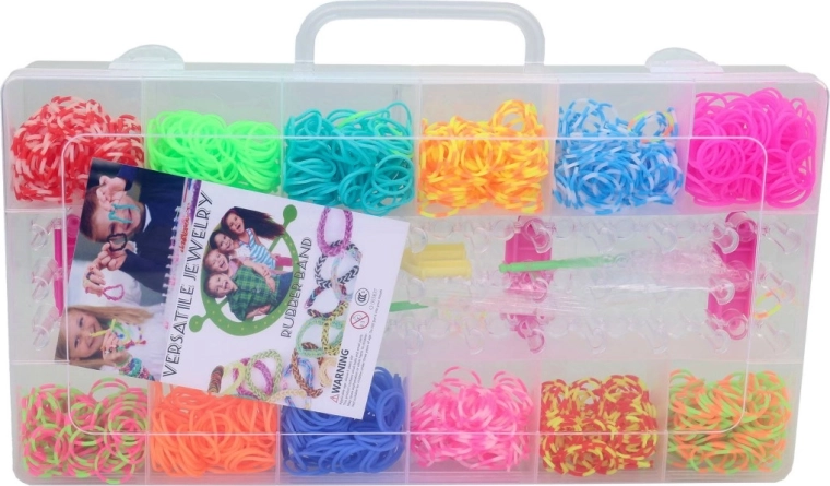 Rubber Band Set with Tool 1400 pcs in Organizer