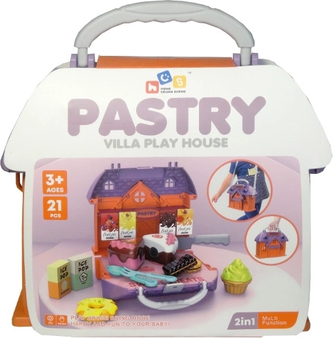 Maison pliable 3-en-1 pâtisserie en sac à main