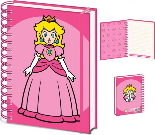 A5 Spiral Notebook with PRINCESS PEACH motif – SUPER MARIO
