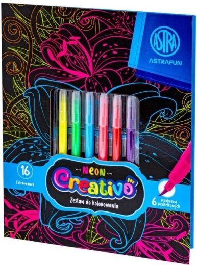 Astra Creativo coloring set Neon Flowers