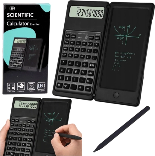 Wetenschappelijke rekenmachine met LCD-schrijfpad en stylus, 10-cijferig display