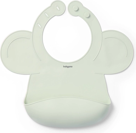 Bavoir en silicone Babyono Sage avec poche