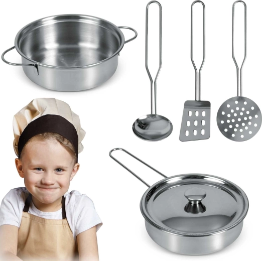Ensemble de cuisine pour enfants en acier inoxydable 5 pièces RICOKIDS