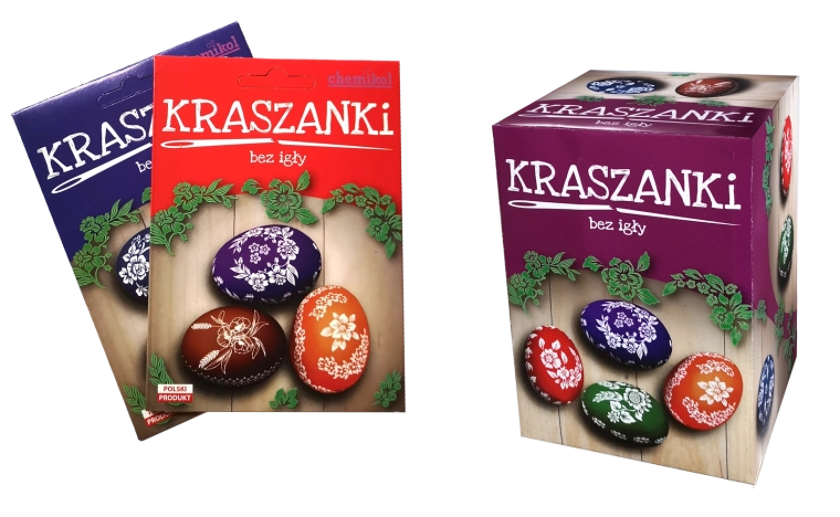 Kraslice – set van 3 eetbare kleurstoffen en stickers