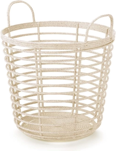 Panier avec poignées Zanzi Basket Eco Wood 43 cm – crème