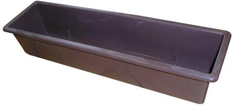 Plastic flower box 50 cm brown