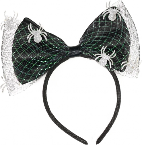 Serre-tête avec nœud et araignées